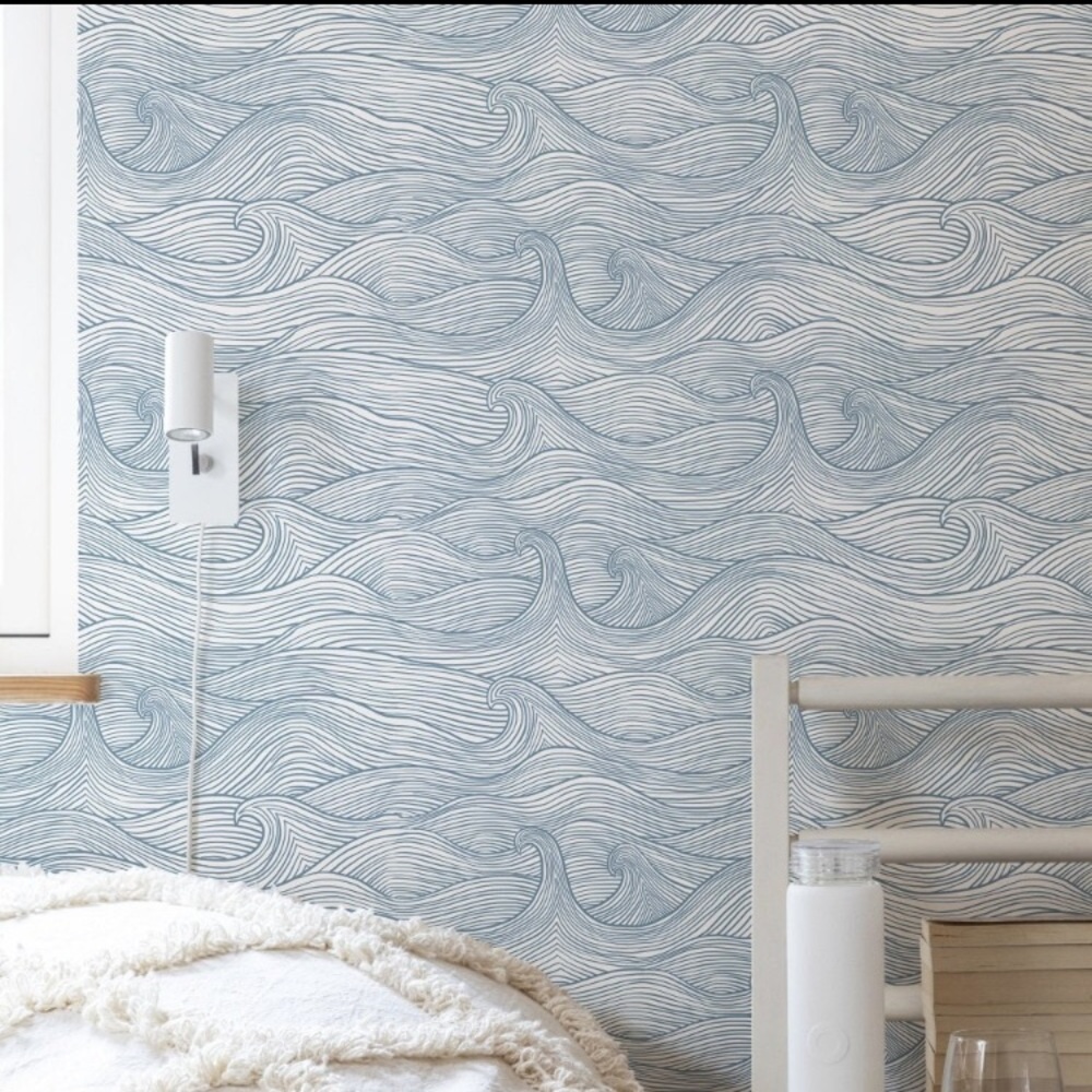 Wave Pattern Peel and Stick Wallpaper